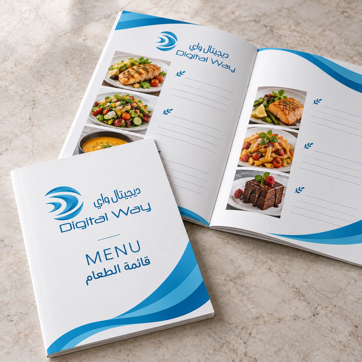 قوائم طعام، نموذج على علامة تجريبية